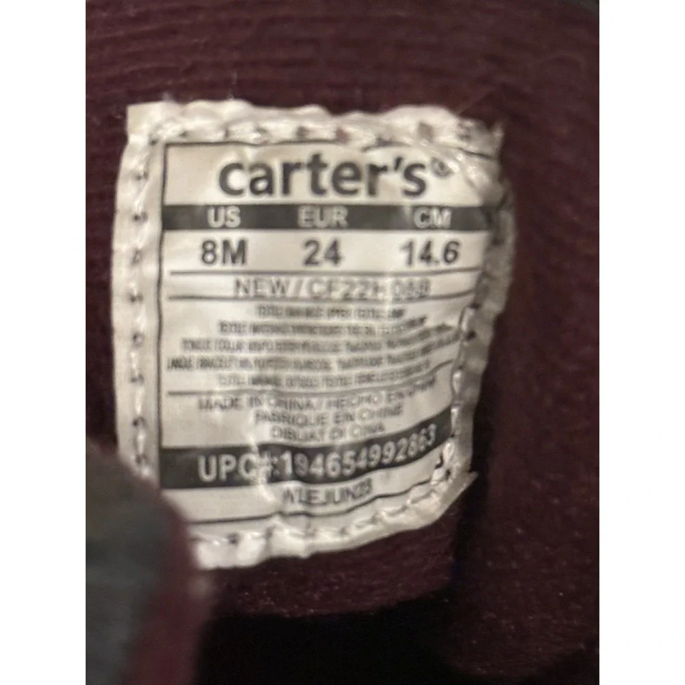 Carter's Boys 8M Casual Boots  Black Grey Brown Fall Winter Lace Up